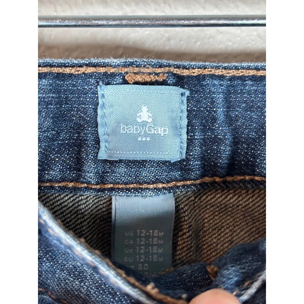Baby Gap Dark Wash Denim Jeans Kids Size 12 18 Months Straight Leg Toddler‎